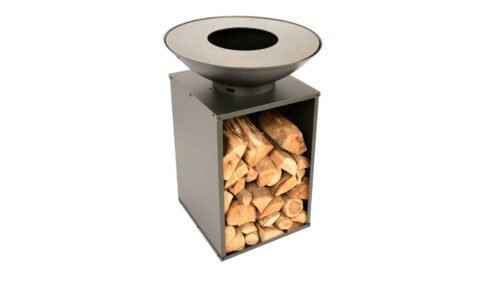 RedFire onyx plancha 60 cm bakplaat met hout in opslag
